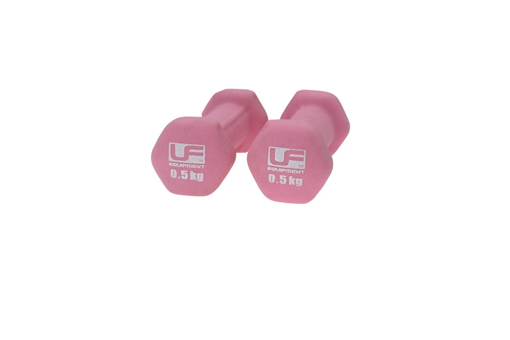 UFE 1KG Hex Dumbbells Set - Neoprene Covered