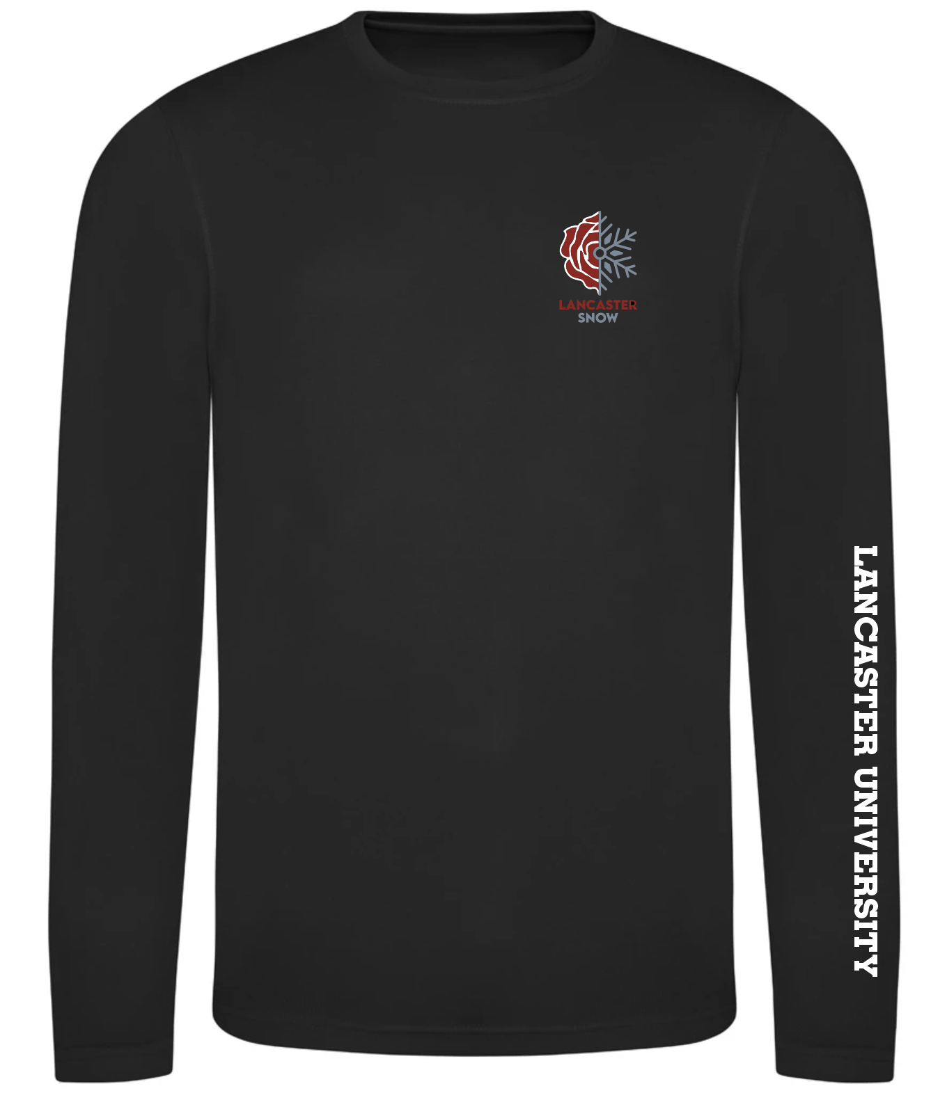 Lancaster Snow Long Sleeve Sports T Adults - Black