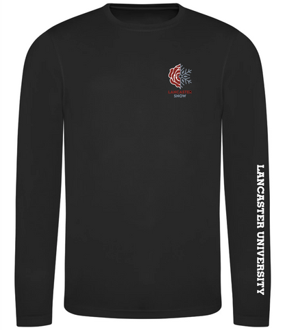 Lancaster Snow Long Sleeve Sports T Adults - Black
