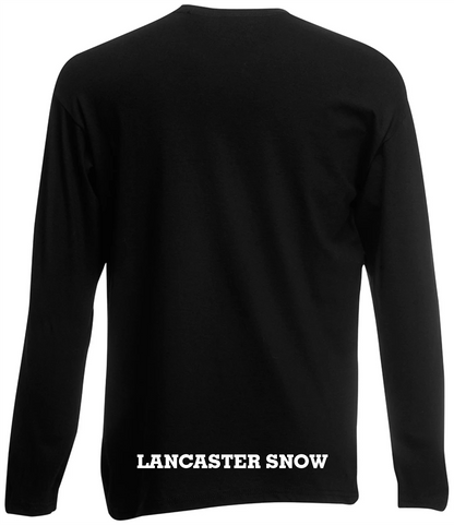 Lancaster Snow Long Sleeve Cotton T Adults - Black