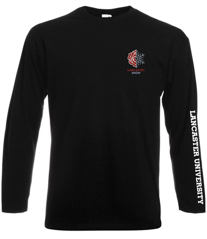 Lancaster Snow Long Sleeve Cotton T Adults - Black