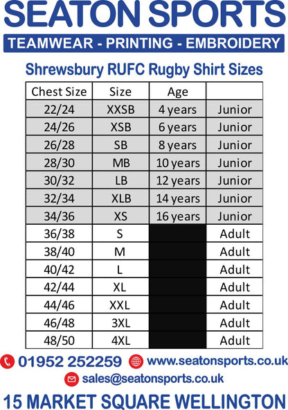 Shrewsbury RUFC Rugby Shirt Adult